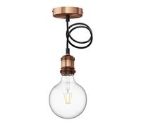 Suspension vintage RETRA bronze + ampoule LED 838lm blanc chaud [EEK: E]