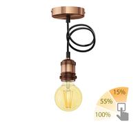 Suspension vintage RETRA bronze + ampoule LED or max. 818lm variateur [EEK: E]