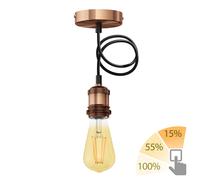 Suspension vintage RETRA bronze + LED Vintage or max. 814lm blanc extra-chaud