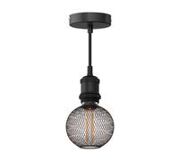 Suspension vintage RETRA noir in 27 LED G120 extra blanc chaud 4W 220lm