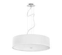 Suspension Viviane Abat-Jour En Tissu, Blanc