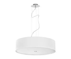 Suspension Viviane Abat-Jour En Tissu, Blanc