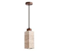 Suspension Wabi Sabi pour Salle à Manger, Cuisine, îlot, Couloir, Restaurant, Chambre à Coucher, Lampe de Chevet, Mini luminaire Suspendu Vintage en Bois de Style Japonais, 1 lot (Marron Clair)