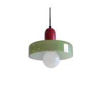 Suspension Yori - Box and Beyond - Métal et Verre Rouge et Vert - Ø25 cm - Douille E27 - Style Vintage