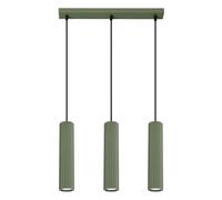 Suspensions 3-flammig GU10 B : 45 CM H : Max. 98 Aluminium en Vert Lampe
