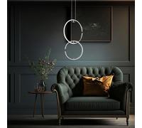 Suspensions Anneau Lampe Design LED Suspension Table En Chrome H 230 CM