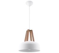 Suspensions Blanc Ø30cm Rond Rétro Polyvalent Manilia Manger Cuisine Lampe