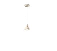 Suspensions Céramique E14 Ø 11 CM Rond H: Max. 132 Crème Rétro Lampe Suspendue