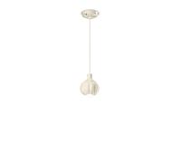Suspensions Céramique Rétro D:13 CM Rond H: Max. 134 Crème E14 Lampe Suspendue