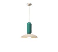 Suspensions Céramique Rond Ø 40 CM Crème Turquoise E27 Rétro Suspendue à Manger
