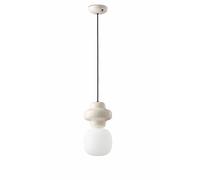 Suspensions Céramique Verre E14 Crème Blanc Rétro Ø 17 CM Lampe Cuisine à Manger
