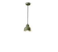 Suspensions Céramique Vert Ø 15 CM Rond H: Max. 136 CM Main E27 Rétro Lampe
