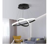 Suspensions d'éclairage Intérieur - D 20+40cm - Noir - Lumière blanche 28W 6500K - Réglable en hauteur