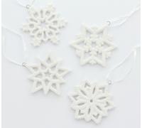 Suspensions décoratives "Cristal de neige", lot de 4