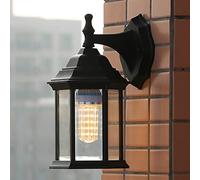 suspensions d'extérieur, Lanterne murale d'extérieur noire, applique style traditionnel contemporain, douille étanche, résistante aux intempéries, for porche, patio, porte, mur, terrasse ou jardin