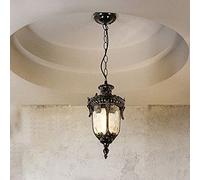 Suspensions d'extérieur, lustres d'intérieur, Ampoules E27, Abat-Jour en Aluminium, antirouille, étanche IP44, plafonniers rustiques pour Villa, terrasse, Balcon, pavillon, Couloir, entrée,