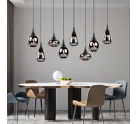 Suspensions Éclairage/Lampe de Salon Chrome Lumière pour Salle à Manger Noir L