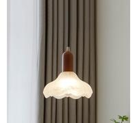 Suspensions en Verre à Fleurs, Lampes suspendues Modernes pour îlot de Cuisine, Finition craquelée, Lampes de Plafond Art déco, Lampe de Plafond à LED