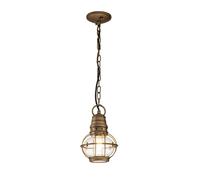 Suspensions Extérieur Rond B : 17,8 CM En Laiton IP44 Vintage Lampe Suspendue