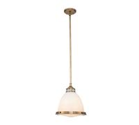 Suspensions Laiton Antique Blanc Ø32 , 4cm Rond H: Max. 1,1in Industriel Lampe