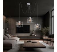 Suspensions Lampe à Lumière pour Salle à Manger 3 à Flammes Réglable en Hauteur