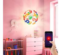 Suspensions Lampe pour Enfants Smart RGB Dimmable LED Tdc Lettres Multicolore