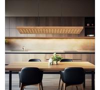 Suspensions Lampe Salle à Manger Holzleuchte LED 3 Stufendimmer Nature Cuisine
