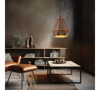 Lampe suspendue lampe de salon rétro lampe de table à manger industrielle rouille, acier, 1x E27, DxH 21,5 x 140 cm