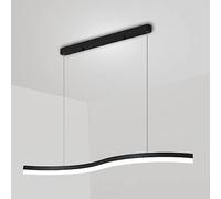 Suspensions Led Linéaires Modernes, Design Original Et Créatif, Lampe Suspendue Longue À Led En Forme D'Arc Pour Restaurant, Salle À Manger, Îlot de Cuisine, Table de Billard, Lustre/Sombre