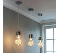 Suspensions Lumière pour Salle à Manger Ampoule Edison Treillis Métallique 3er