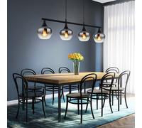 Suspensions Lumière pour Salle à Manger Couleurs Fumées 4 à Flammes Verre LED H