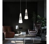 Suspensions Luminaire Suspendu LED de Salon Nickel-Mat 2er Set