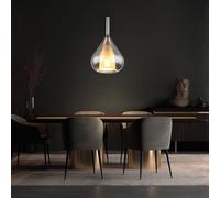 Suspensions Luminaire Suspendu Rond Lampe de Salon Verre Couleurs Fumées E27