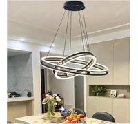 Suspensions, luminaires suspendus, décoration d'intérieur, lustres avec lustre de salle à manger, lampes suspendues, plafonnier, éclairage intérieur (blanc chaud, 1 anneau 80 cm) (blanc froid, 2 anne