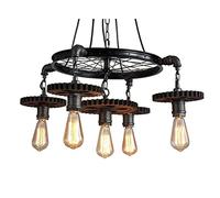 Suspensions, Lustre Industriel Simple en Fer forgé créatif Style loft, Style Vintage rétro, Roues de vélo Noires, pour Restaurant, café, Bar, plafonnier, éclairage d'intérieur E27