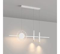 Suspensions métalliques à Longue Bande avec Mini-Spot à flûte, luminaires LED Modernes, luminaires linéaires Blancs, luminaires Suspendus pour Restaurant, Lampes suspendues Nordiques Simples