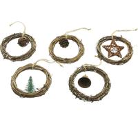 Suspensions Mini-couronne Set de 5 couronnes de porte Couronne murale Table Fenêtre Décoration murale