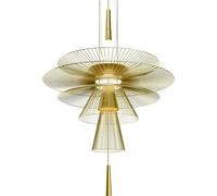 Suspensions modernes, design métallique élégant, adaptées à différentes pièces ,Golden, D40cm, Lumière chaude