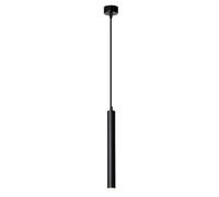 Suspensions Modernes d'intérieur, lustres Noirs à Long Tube, Lampe Suspendue cylindrique en Aluminium et Acrylique, pour îlot de Cuisine, Salon, Chambre à Coucher, Couloir (lumière Chaude, Hauteur 5