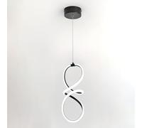 Suspensions Modernes En Spirale, Lustre LED à Intensité Variable, 3 Couleurs De Lumière Et Hauteur Réglables, Luminaire Suspendu Haut Plafond, Pour Chambre à Coucher Salon Couloir Escalier(Color:White