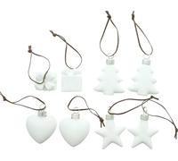 Suspensions "Noël blanc", set de 8, accessoires décoratifs pour la maison, décoration de l'arbre de Noël, décoration de Noël