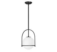Suspensions Noir Blanc E27 Écran de Boule Rond D: 28,9 CM Suspendue à Manger