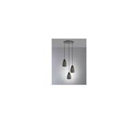Trio Leuchten 301300342 Lampe Suspendue, Métal, Anthrazit/Goldfarbig