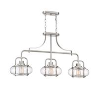Elstead Lighting Trilogy lampe suspendue 3x60 W nickel QZ-TRILOGY-ISLE-BN