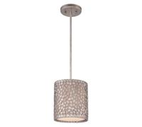 Suspensions Plafonnier Suspension Métal Toile Argent Lampe Salle à Manger