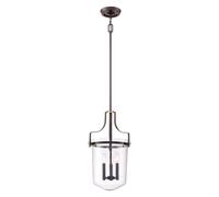 Suspensions Plafonnier Suspension Verre Métal D 33 CM Bronze 3 à Flammes