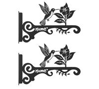 Suspensions pour d'Extérieur,Porte-Pots Décoratifs Suspension Murale | Support Métallique 25 cm avec Motif Oiseaux Fleurs pour Jardinière Lanterne Carillon Balcon Terrasse Jardin Intérieur Extérieur