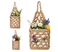 Suspensions pour Pots de Ensemble de 3 Supports Décoratifs en Bohème Tissés | Porte- Pour Maison Jardin Pièce Chambre Salle De Bain Cuisine Foyer