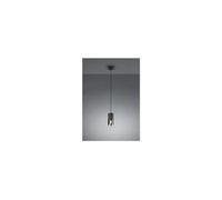 Trio Leuchten Suspension Robin 310600132 - Métal noir mat et verre fumé - 1 ampoule E27 non incluse ( Diametre - 10cm)