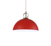 Suspensions Scandinaves Colorées Lampe À Suspension Créative Et Personnelle Lustre Minimaliste D'intérieur Plafonnier avec Abat-Jour en Métal Rouge pour Couloir, Évier, Bar, Hall D'entrée,